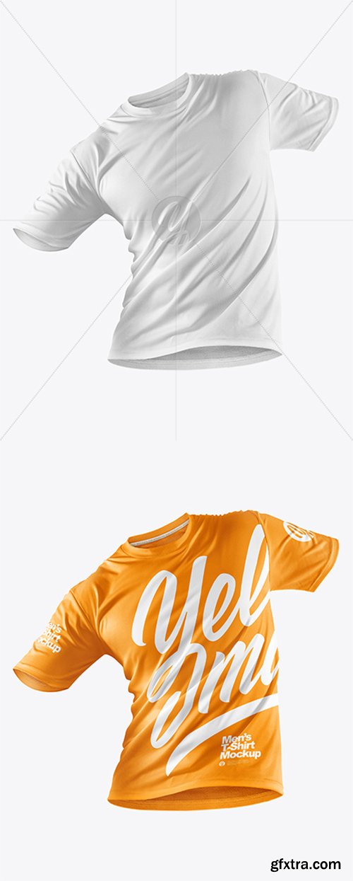 Men’s T-Shirt with Line Texture Mockup 38570