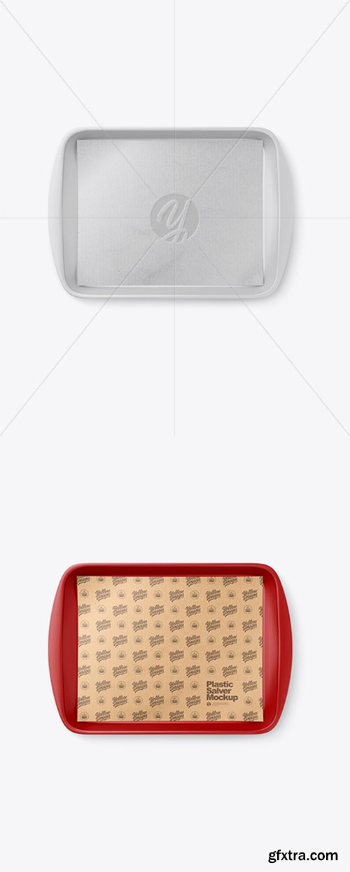 Plastic Salver with Kraft Paper Mockup 39174 Plastic Salver with Kraft Paper Mockup 39174