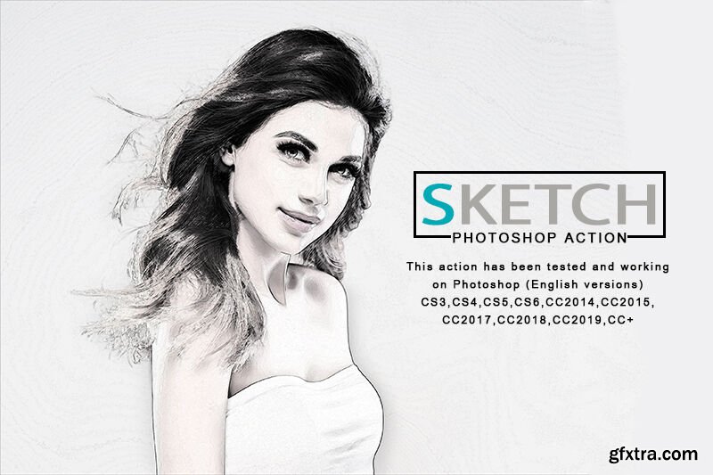 Sketch Photoshop Action GFxtra