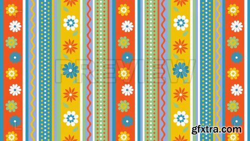 Summer Colorful Background Pattern With Flowers 243014