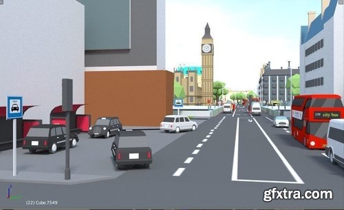 Cgtrader - Low Poly London City-poly 3D model-POLYGON Low-poly 3D model