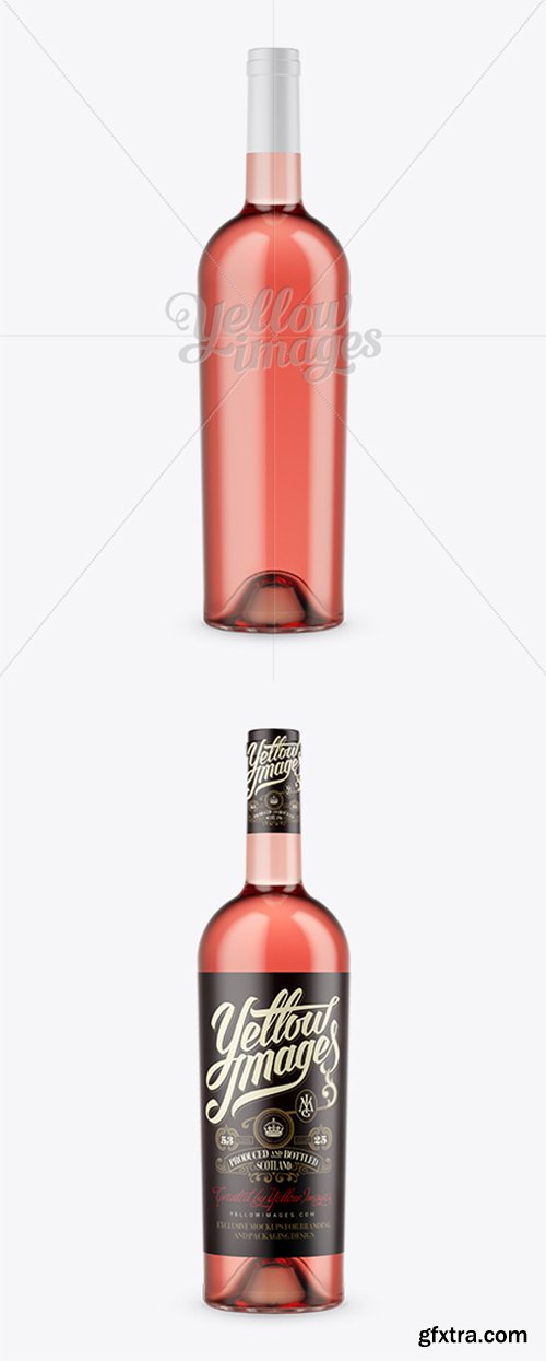 Pink Bottle For Wine Mockup 11723 Pink Bottle For Wine Mockup 11723