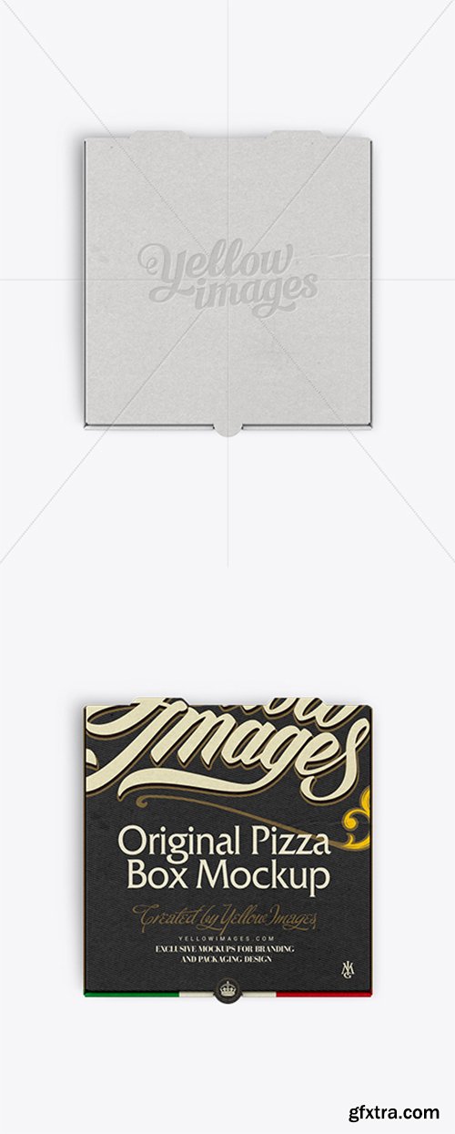 Pizza Box Mockup - Top View 11751 Pizza Box Mockup - Top View 11751