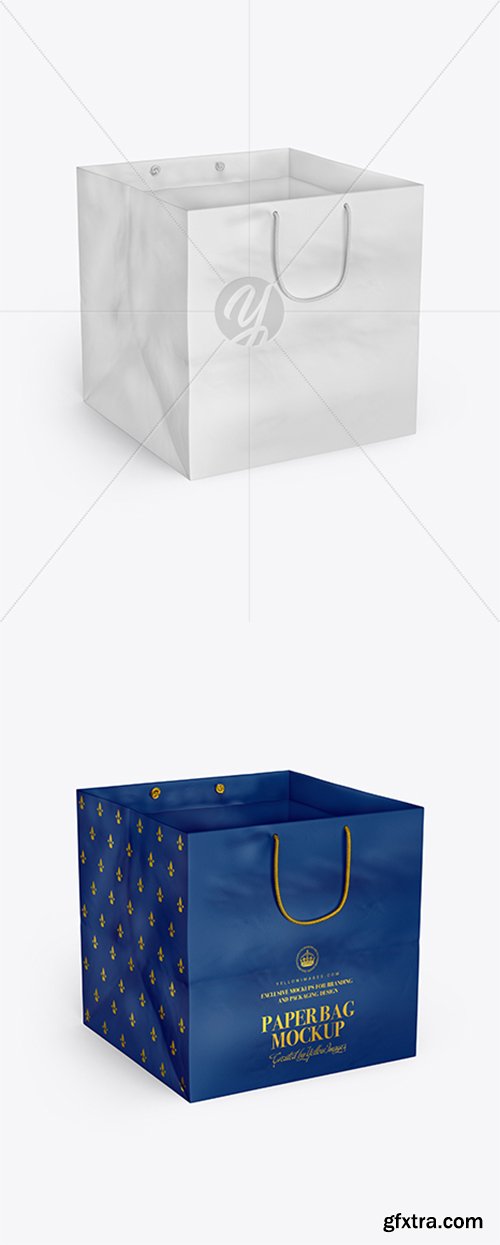 Square Matte Paper Bag Mockup 37971 Square Matte Paper Bag Mockup 37971