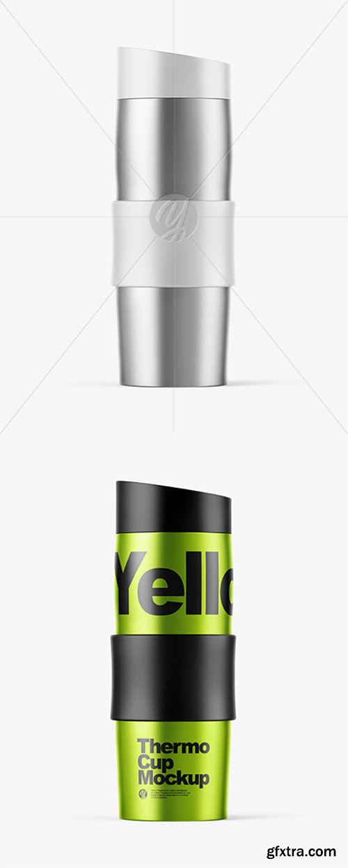 Metallic Thermo Cup Mockup 38027 Metallic Thermo Cup Mockup 38027