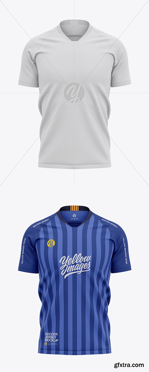 Men’s Soccer V-Neck Jersey Mockup - Front View 37366
