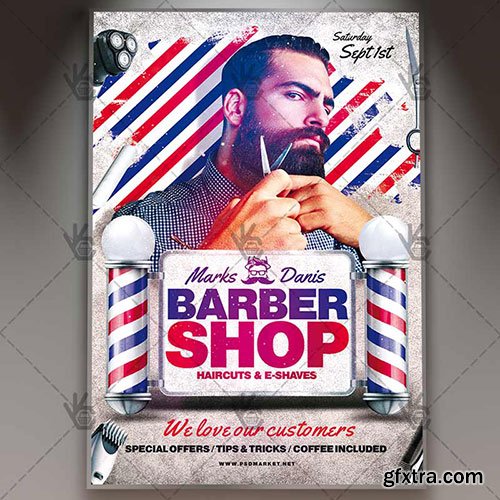 Barber shop - Premium flyer psd template