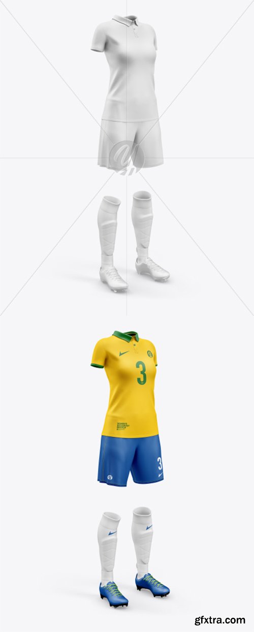 Women`s Full Soccer Kit Mockup 37567 Women`s Full Soccer Kit Mockup 37567