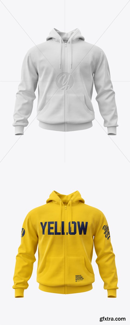Men’s Full-Zip Hoodie Mockup 37804 Men’s Full-Zip Hoodie Mockup 37804