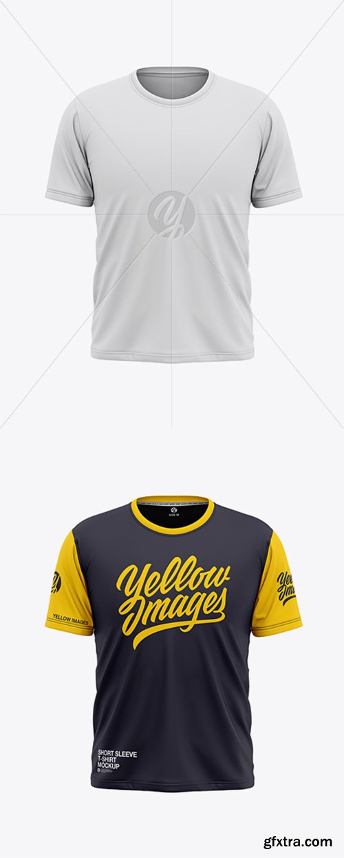 Men’s Short Sleeve T-Shirt Mockup - Front View 36642 Men’s Short Sleeve T-Shirt Mockup - Front View 36642
