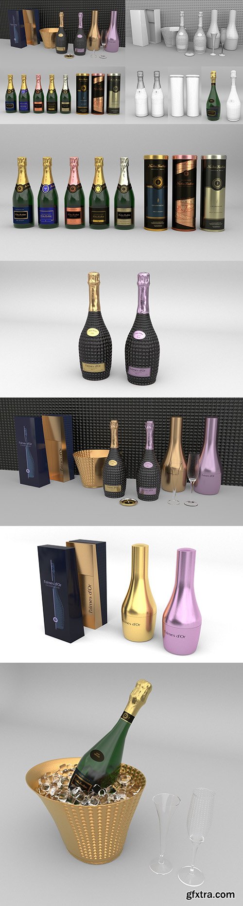 Cgtrader - Nicolas Feuillatte All Champagne Bottles and Packages Pack 3D Model Collection Cgtrader - Nicolas Feuillatte All Champagne Bottles and Packages Pack 3D Model Collection