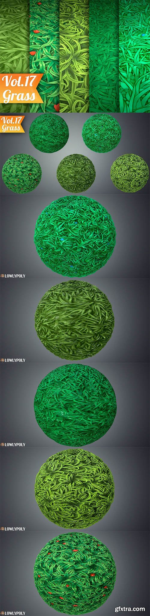 Cgtrader - Stylized Grass Vol 17 - Hand Painted Texture Pack Texture