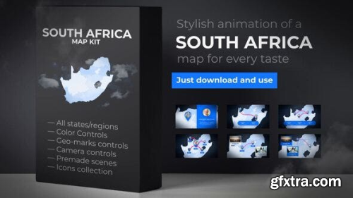 VideoHive South Africa Map - Republic of South Africa Map Kit 24168918