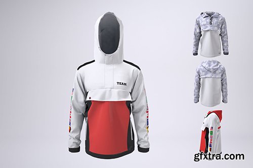 Anorak Windbreaker or Sailing Jacket Mock-Up Anorak Windbreaker or Sailing Jacket Mock-Up