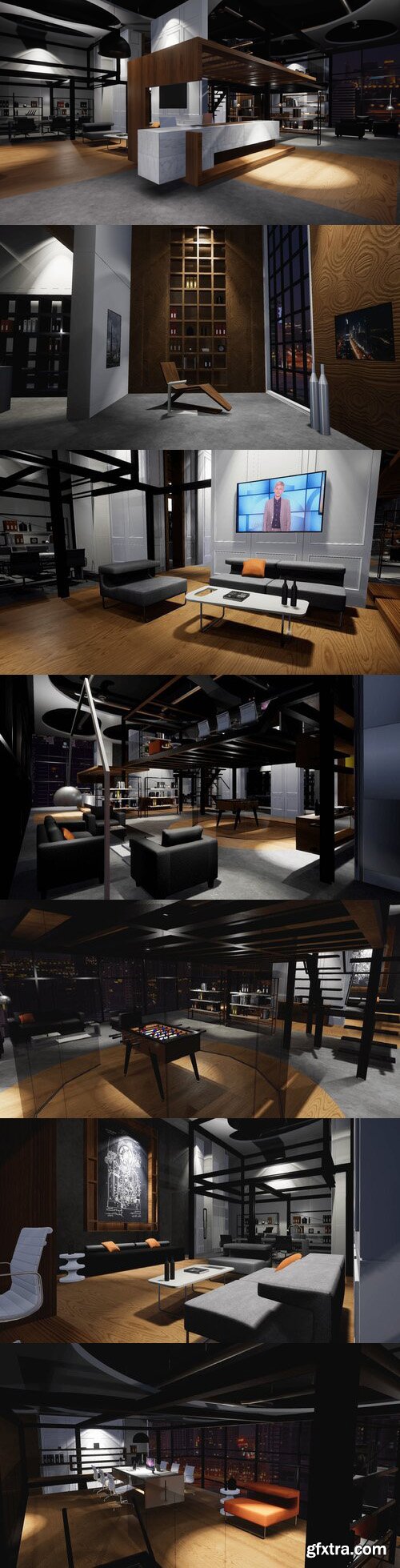 Cgtrader - UE4 Office Low-poly 3D model