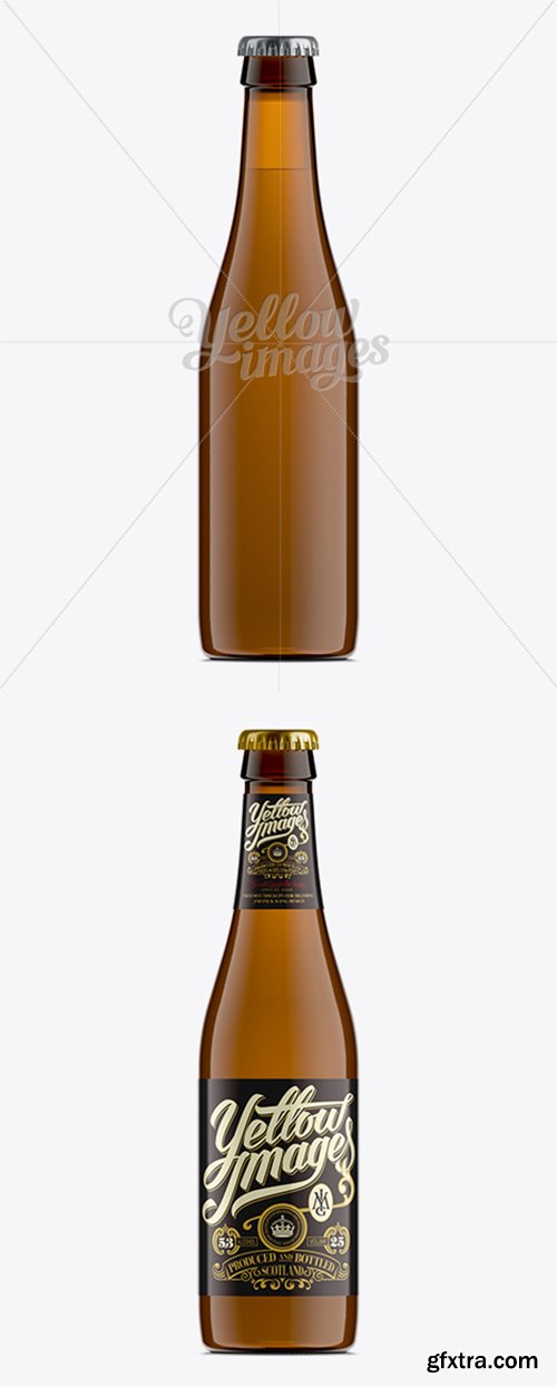 330ml Vihsy Amber Bottle For Beer Mockup 11284 330ml Vihsy Amber Bottle For Beer Mockup 11284