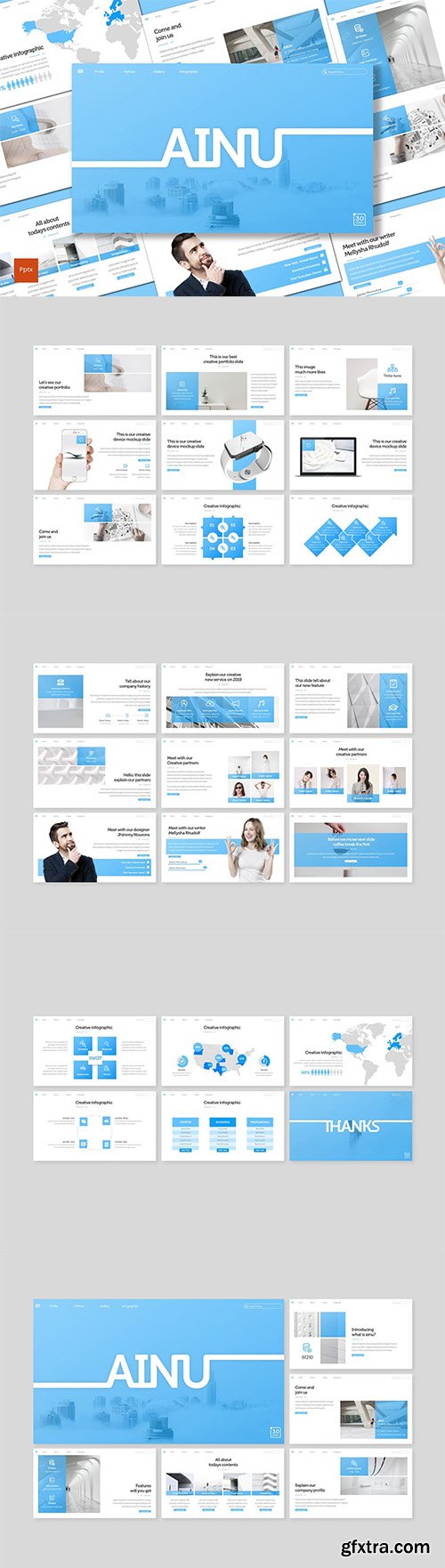 Ainu - Powerpoint, Keynote and Google Slides Templates