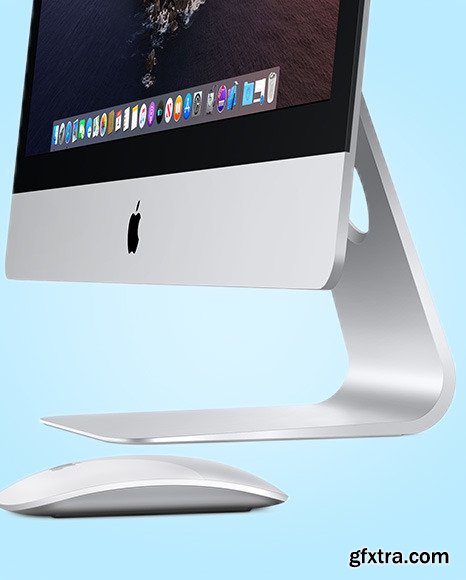 IMac with Keyboard and Mouse Mockup 46603