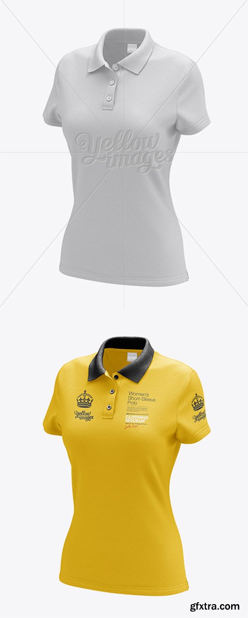 Download Womens Polo HQ Mockup - Half-Turned View 10812 » GFxtra