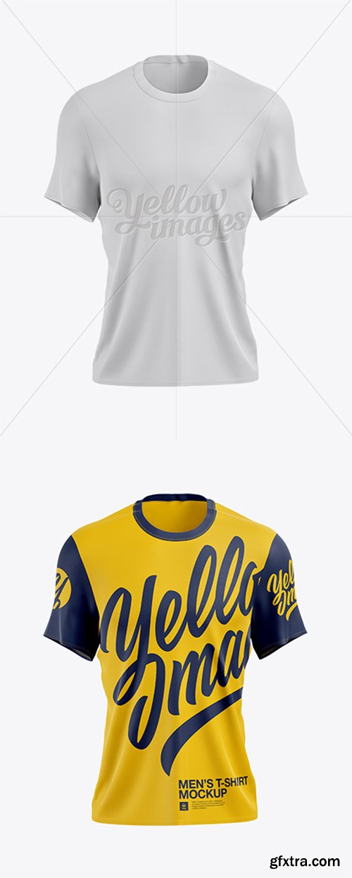 Men's T-Shirt Mockup - Front View 18531 Men's T-Shirt Mockup - Front View 18531