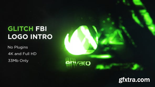 VideoHive Glitch FBI Logo Intro 22535857