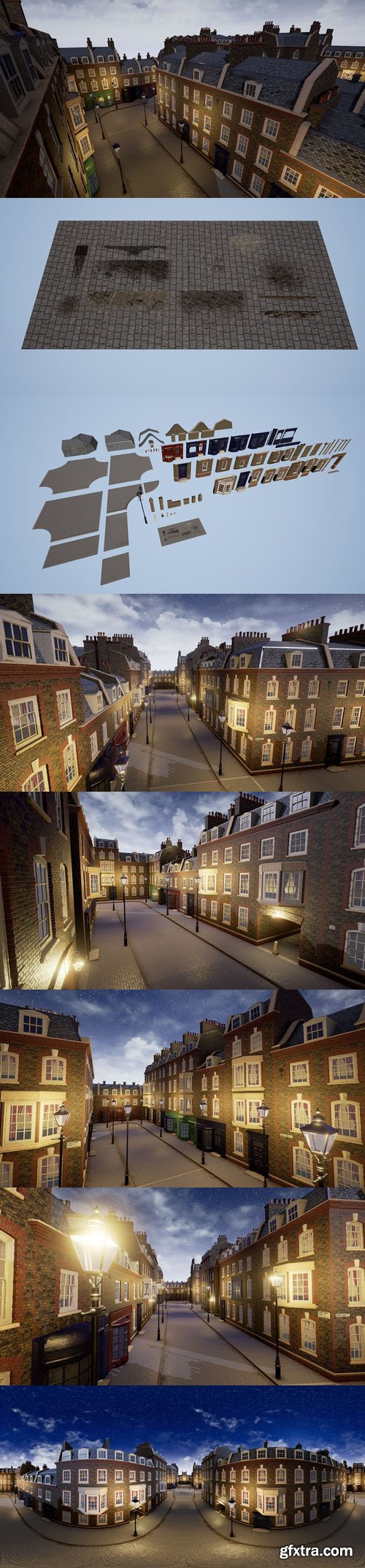 Cgtrader - London Street Environment Unreal Engine 4 Low-poly 3D model