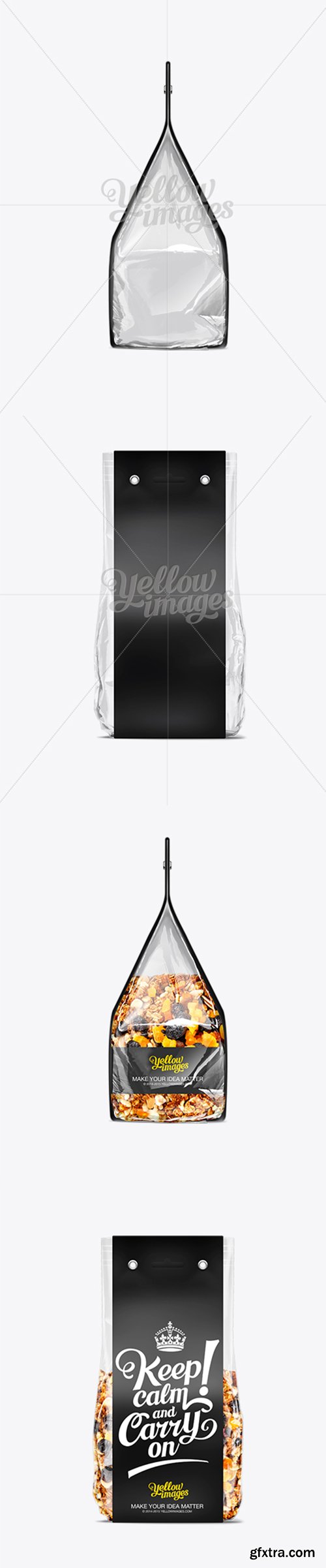 Plastic Bag With Black Carton Full-length Label 10224