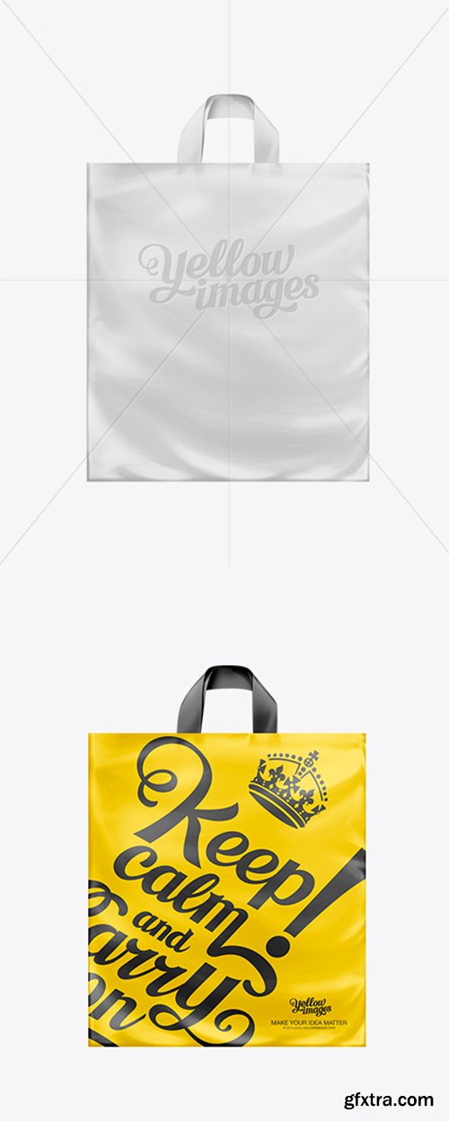 White Plastic Carrier Bag with Loop Handles 10341 White Plastic Carrier Bag with Loop Handles 10341