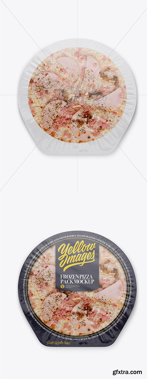 Frozen Pizza Pack Mockup - Top View 18857 Frozen Pizza Pack Mockup - Top View 18857
