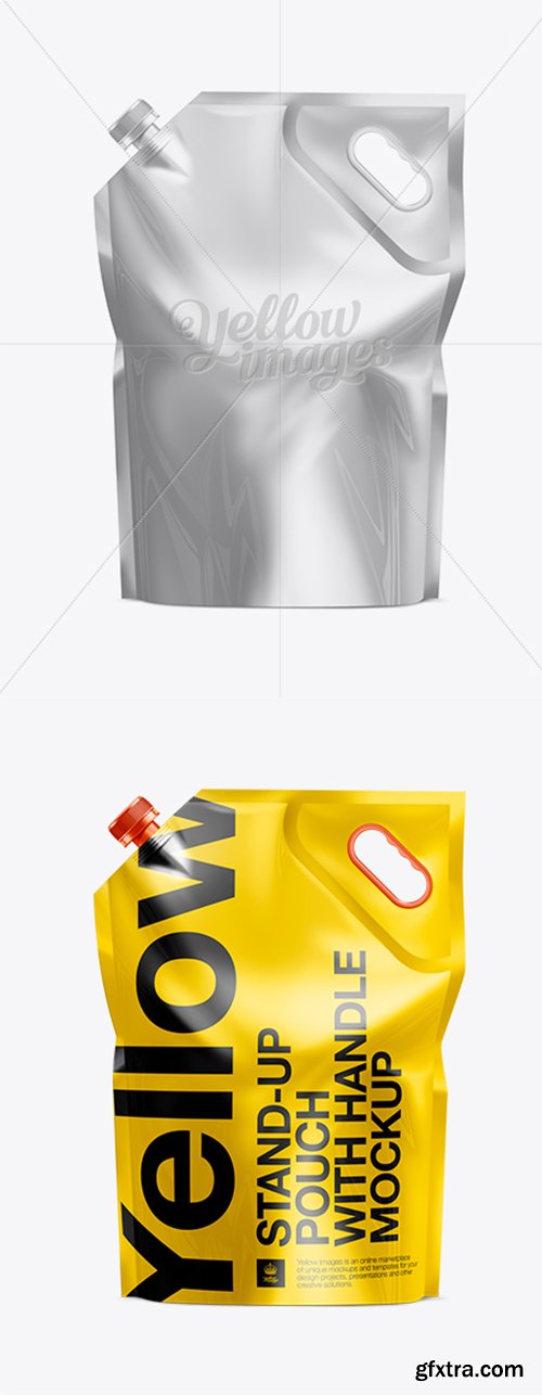 Stand Up Pouch W/ Spout And Handle Mock-up 11112 Stand Up Pouch W/ Spout And Handle Mock-up 11112