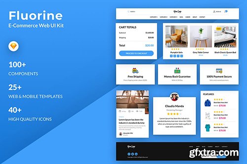 Fluorine | eCommerce Responsive UI Kit for Sketch Fluorine | eCommerce Responsive UI Kit for Sketch