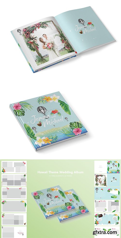 DIY Hawaii Theme Wedding Album
