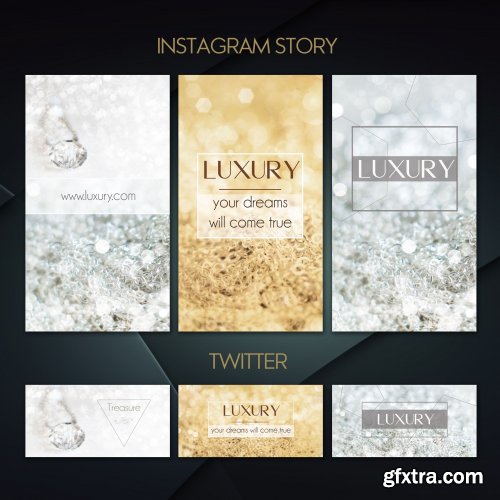"Luxury" pack for social media, websites and other creative projects