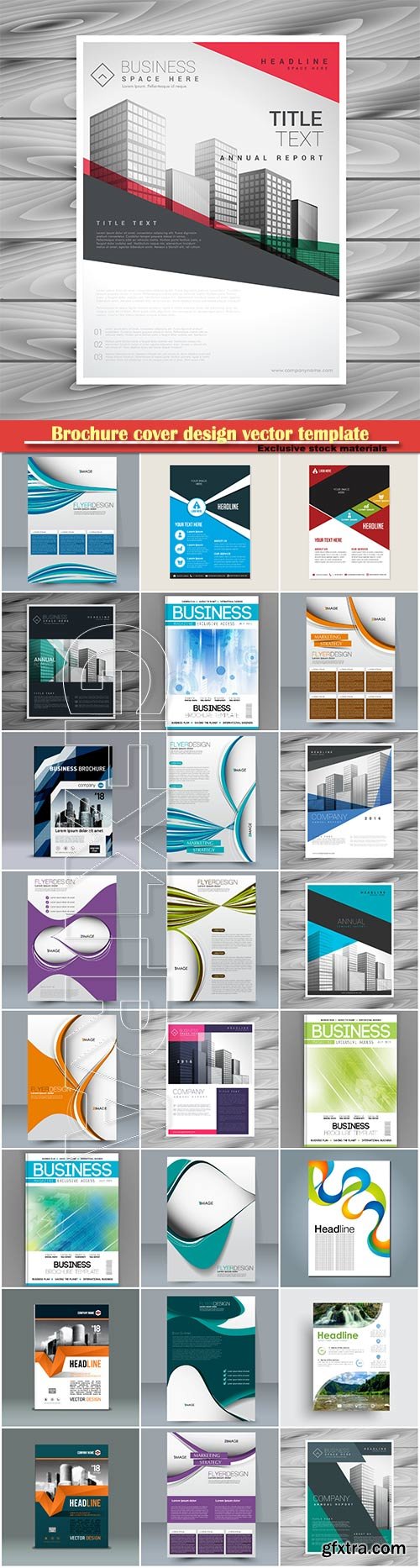 Brochure cover design vector template # 19