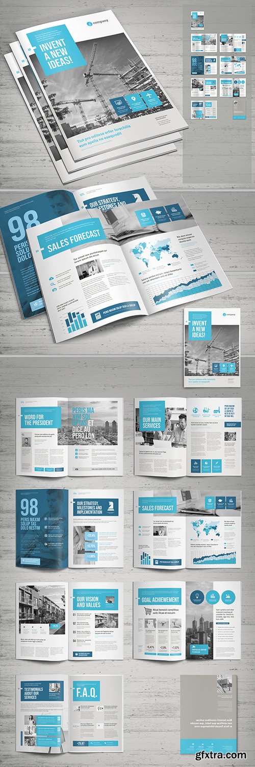 Business Brochure Layout with Blue Accents 246672292 Business Brochure Layout with Blue Accents 246672292