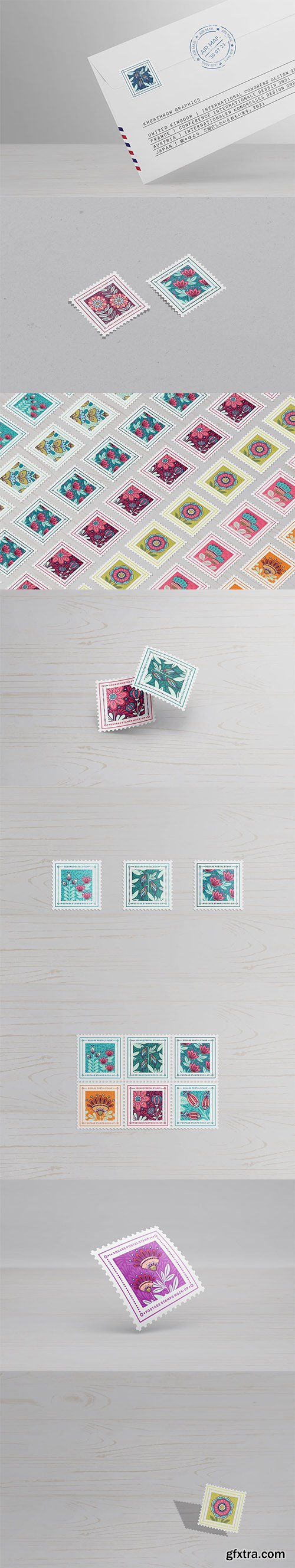 Postage Stamps Mock-Ups Vol.2 Postage Stamps Mock-Ups Vol.2