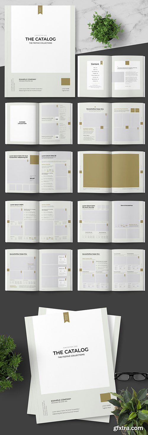 Holiday Catalog Layout with Gold Accents 242748219 Holiday Catalog Layout with Gold Accents 242748219