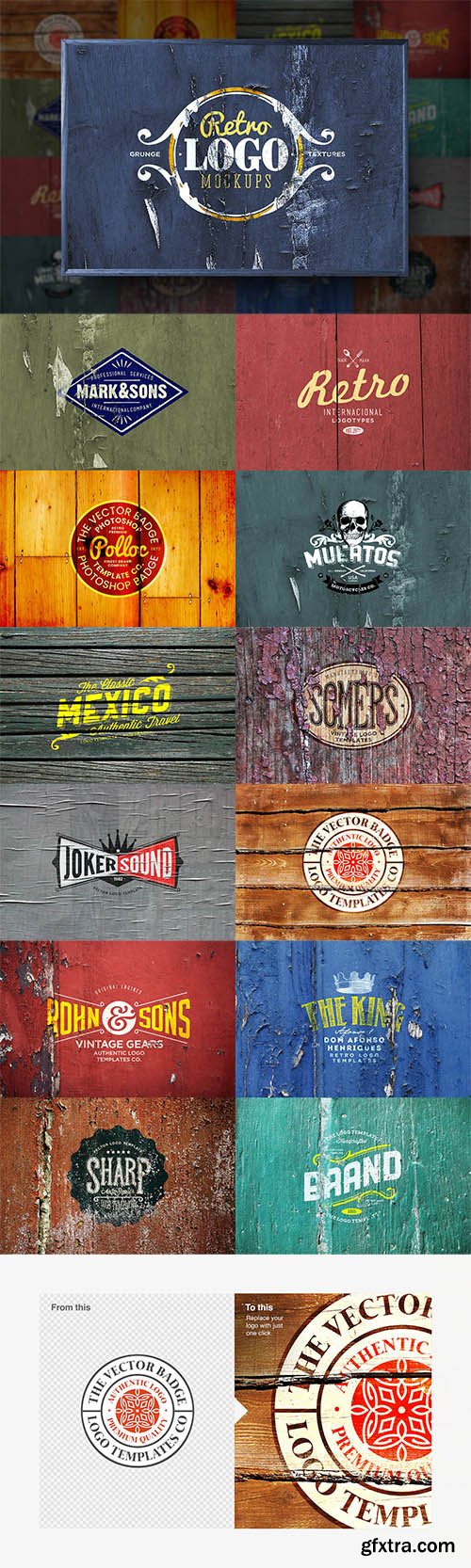 Retro Logo Mockups Retro Logo Mockups
