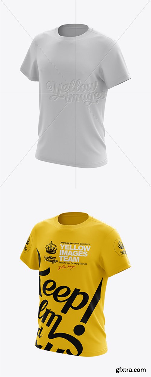 Half-Turned Men’s T-Shirt HQ Mockup 10689