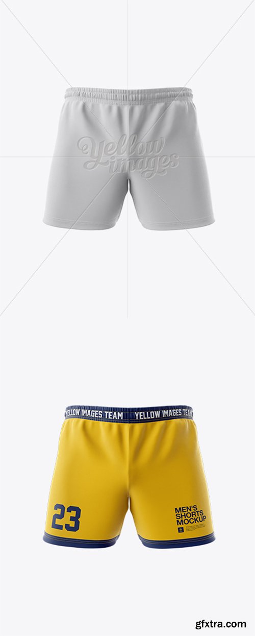 Men’s Rugby Shorts HQ Mockup - Front View 14565 Men’s Rugby Shorts HQ Mockup - Front View 14565