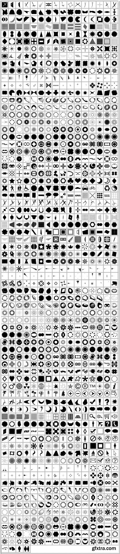 1192 Custom Shapes Huge Collection for Photoshop