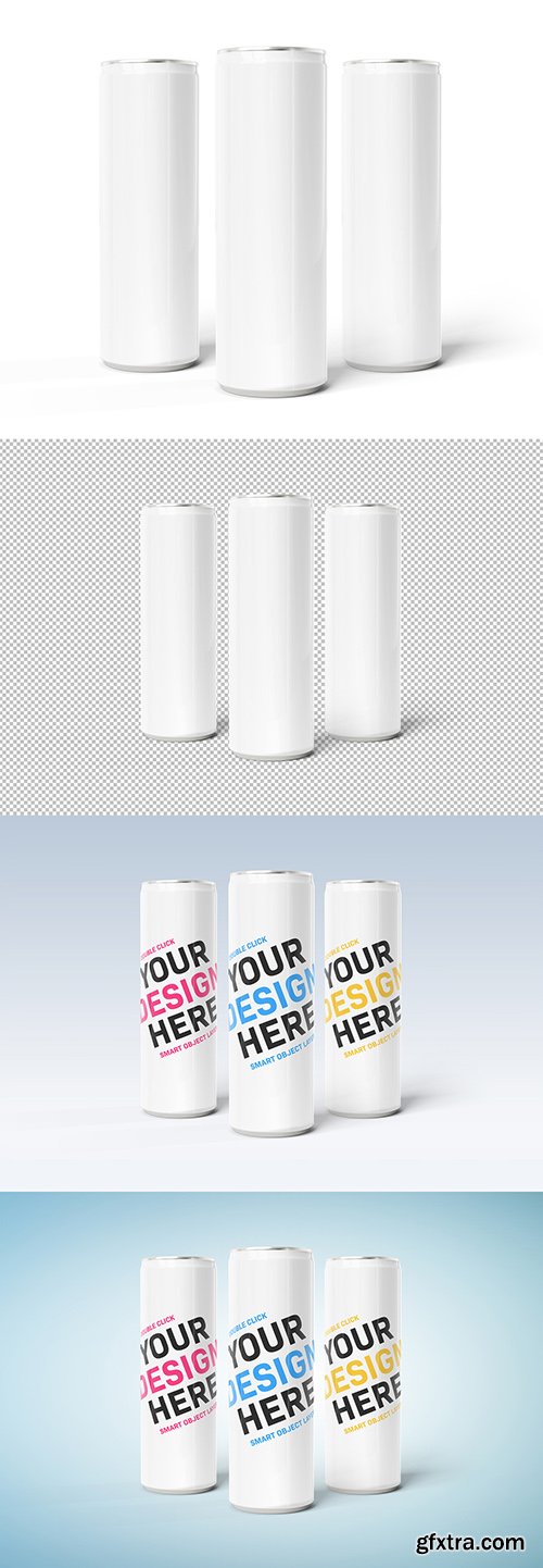 3 Slim Aluminum Cans Isolated on White Mockup 243924401 3 Slim Aluminum Cans Isolated on White Mockup 243924401