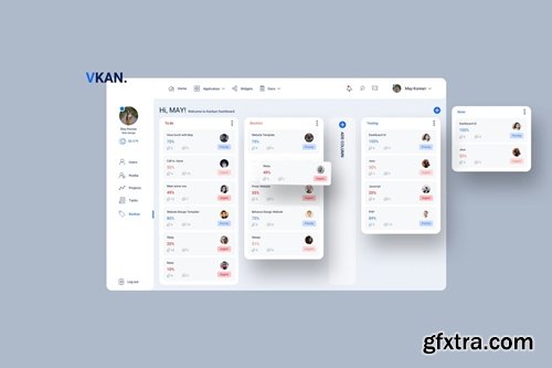 Project Kanban Dashboard UI V2