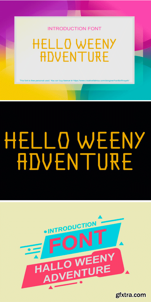 Hello Weeny Adventure Font