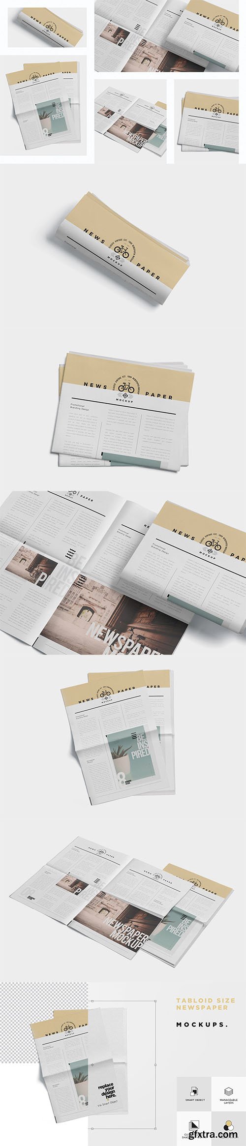 Tabloid Size Newspaper Mockups