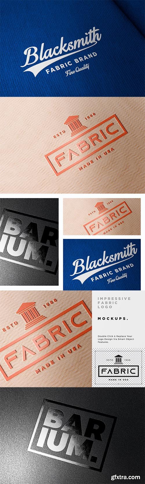 Fabric Logo mockups Fabric Logo mockups