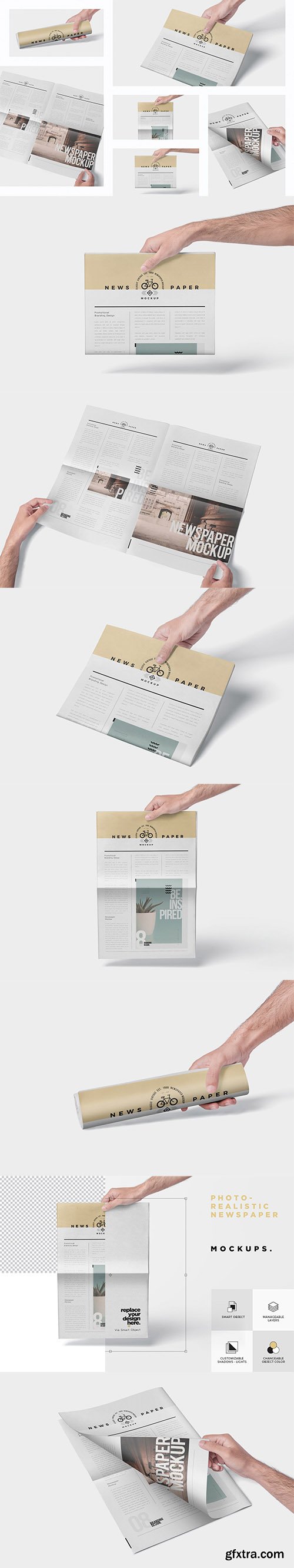 Photorealistic Newspaper Mockups