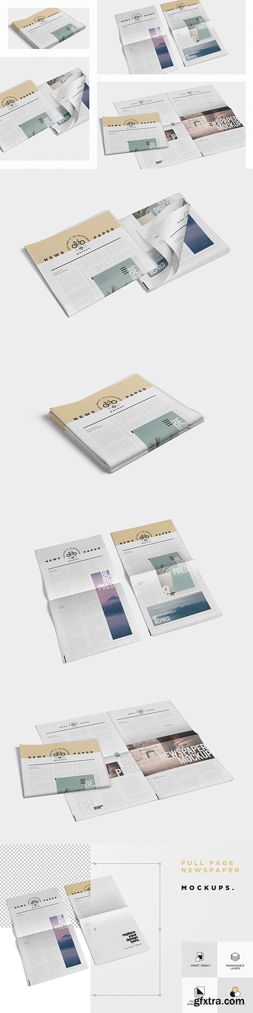 Full Page Newspaper Mockups Full Page Newspaper Mockups
