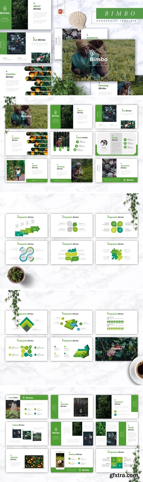 BIMBO - Botanical Powerpoint, Keynote and Google Slides Templates