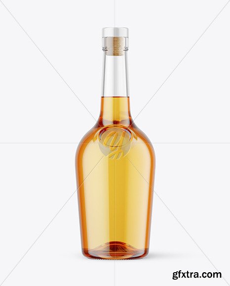 500ml Clear Glass Whiskey Bottle Mockup 47345